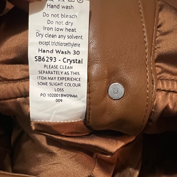 HOUSE OF CB ‘Crystal’ Tan Brown Vegan Leather Backless Blazer Midi Dress - Picture 7 of 9